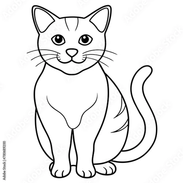 Obraz 


     Cute cat icon vector illustration.
