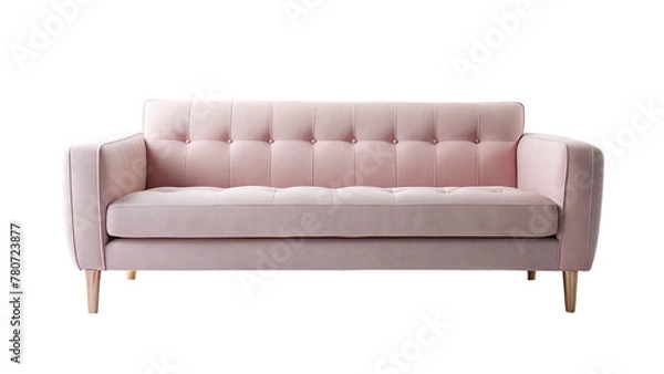 Obraz Pink sofa isolated on transparent background