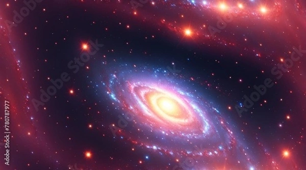 Fototapeta abstract stars and galaxies in the endless space of space