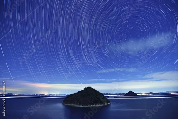 Obraz 星景　瀬戸内海
