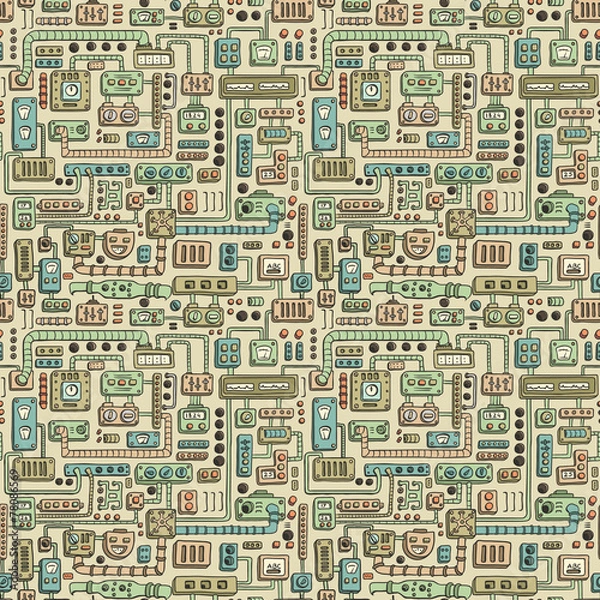 Fototapeta Appliances seamless pattern