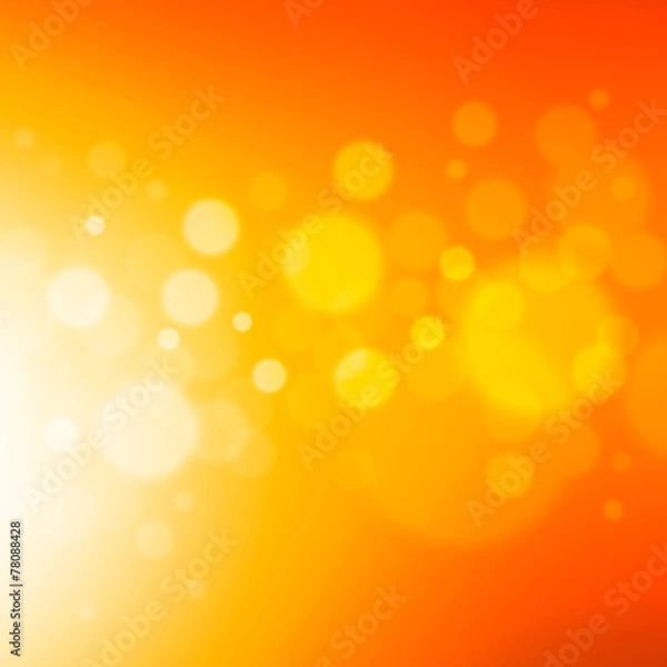 Obraz orange blurry bokeh abstract background