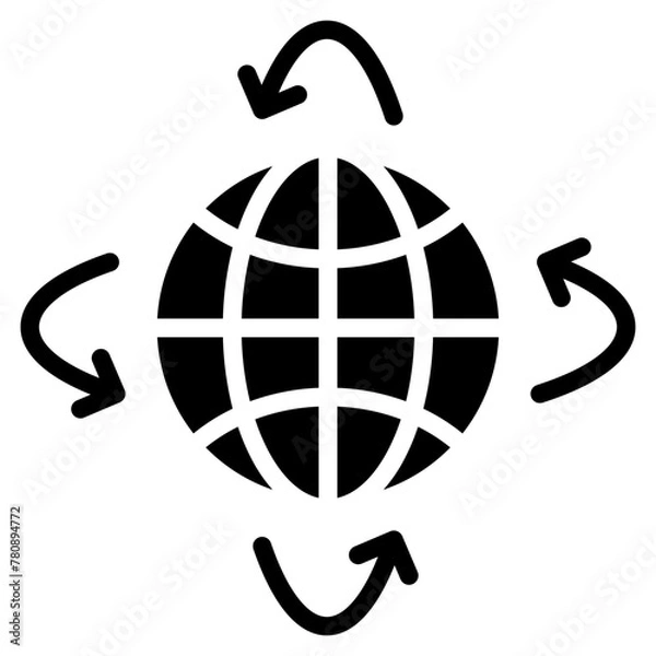 Fototapeta Virtual World  Icon Element For Design