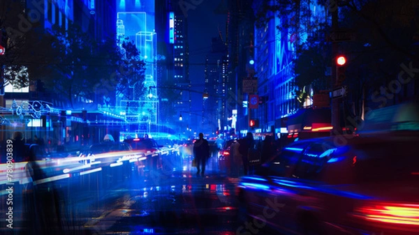 Obraz Kinetic Metropolis.  A City Powered by Movement