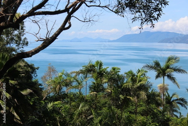 Fototapeta View from the lookout overlooking four mile beach, Port Douglas, North Queensland, Australia. 