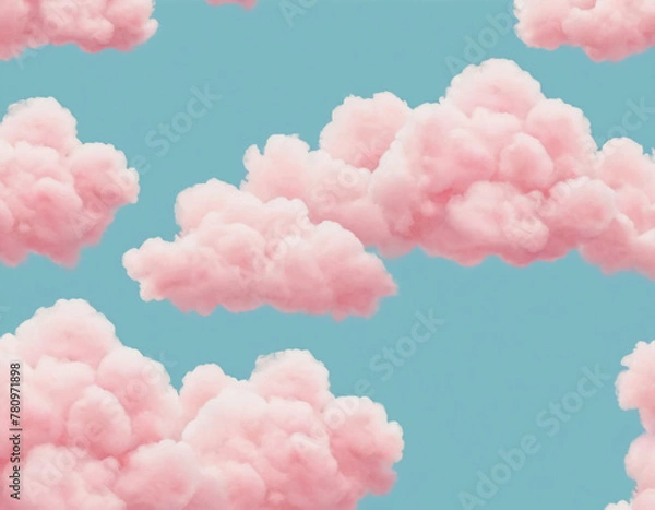 Obraz pink clouds in the blue sky wallpaper