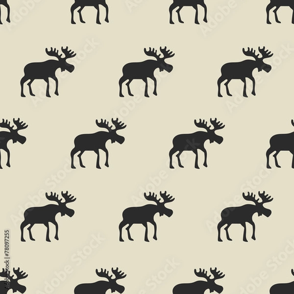 Obraz seamless pattern, moose