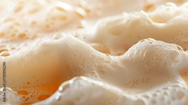Fototapeta Creamy Beer Foam Close-Up