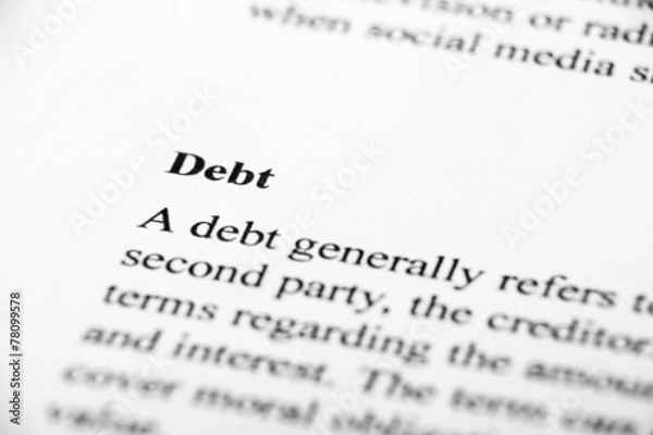 Fototapeta Debt