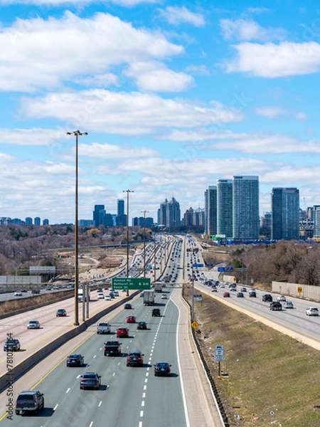 Fototapeta traffic on highway