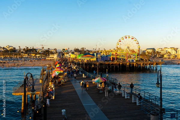 Obraz sunset over the harbor