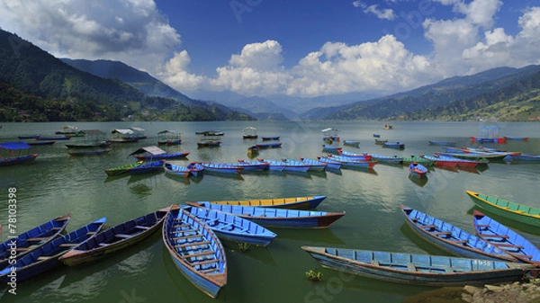 Obraz Lake at Pokara Nepal
