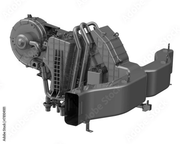 Obraz Отопитель салона автомобиля с воздуховодами