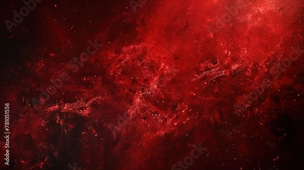 Obraz Red fire and smoke billow out from a fiery explosion background