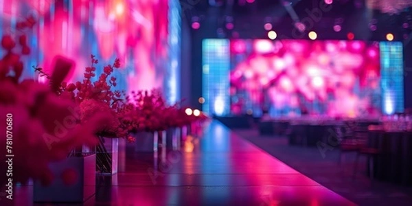 Obraz Event planning backgrounds with dynamic event spaces and interactive experiences
