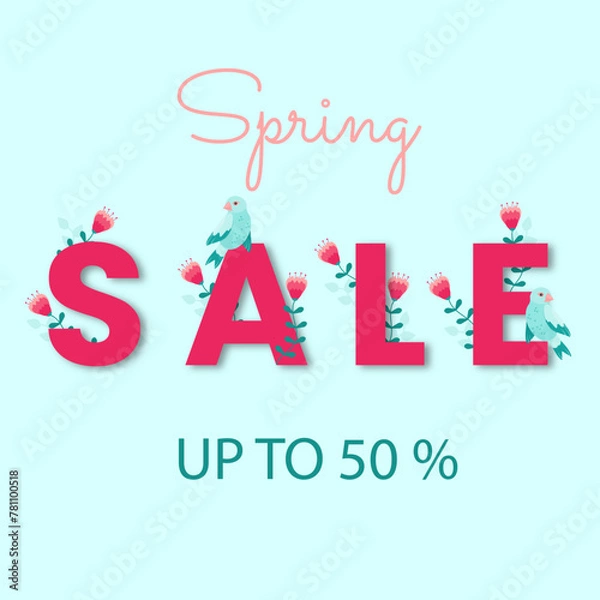 Obraz Spring sale banner 