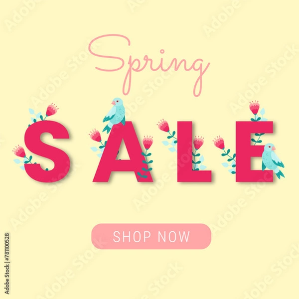 Obraz Spring sale banner 