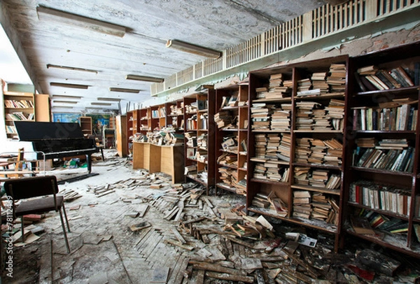 Obraz Abandoned library