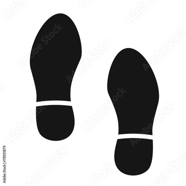 Fototapeta Boot Print foot grunge