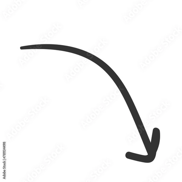 Fototapeta Hand drawn arrow doodle