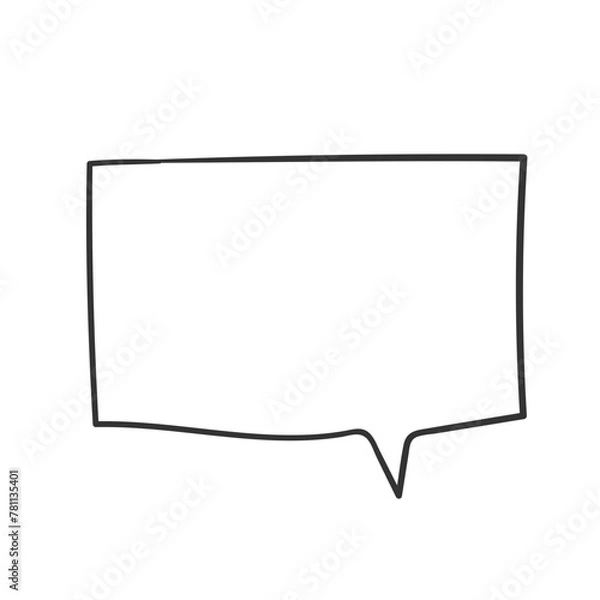 Fototapeta Hand Drawn Comics Style Speech Bubbles