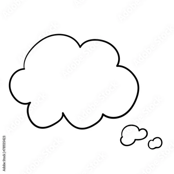 Fototapeta Hand Drawn Comics Style Speech Bubbles