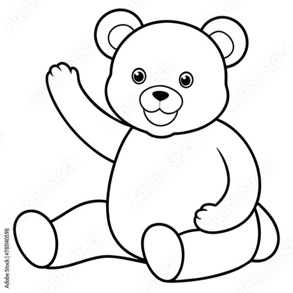 Fototapeta Teddy bear vector illustration