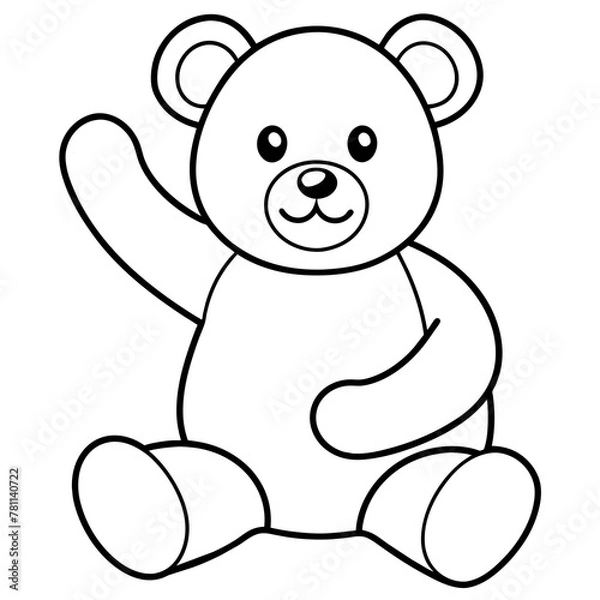 Fototapeta Teddy bear vector illustration
