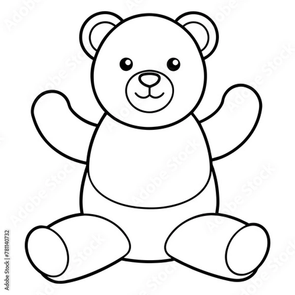 Fototapeta Teddy bear vector illustration