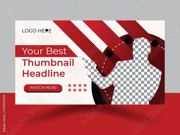 Obraz elegant youtube thumbnail design template.