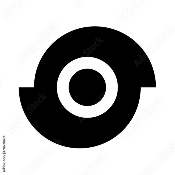 Fototapeta Abstract Geometric Shape Icon Logo Design Eye Circle Round Vector Flat Minimal