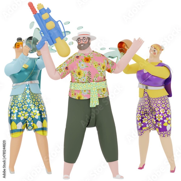 Obraz Songkran illustration