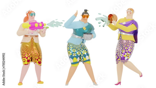 Obraz Songkran illustration