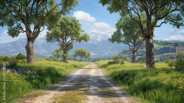 Obraz Path in the countryside