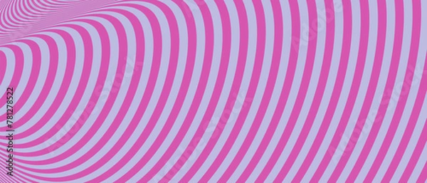 Fototapeta Geometric Background Art Design with Psychedelic illusion Line. Pattern Swirl Fluid for Promo, Celebration, Ads, Branding, Banner, Cover, Label, Poster. Retro Optical Paint in Vector illustration.