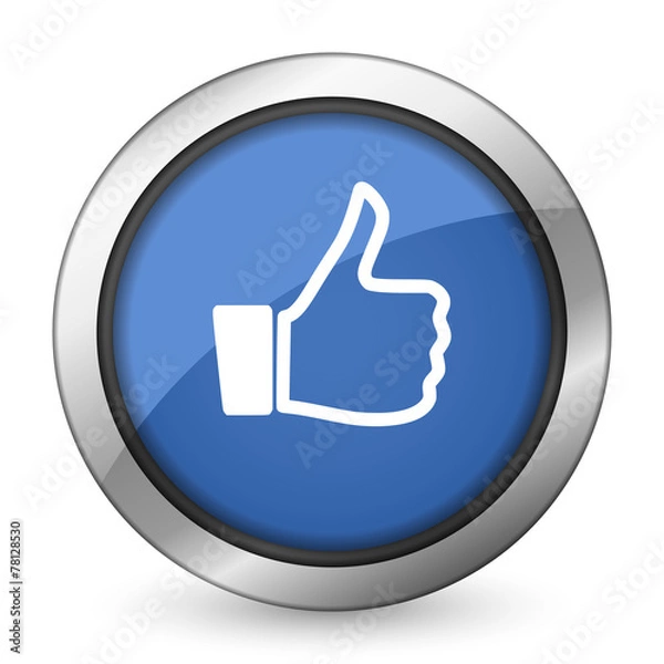 Fototapeta like icon thumb up sign