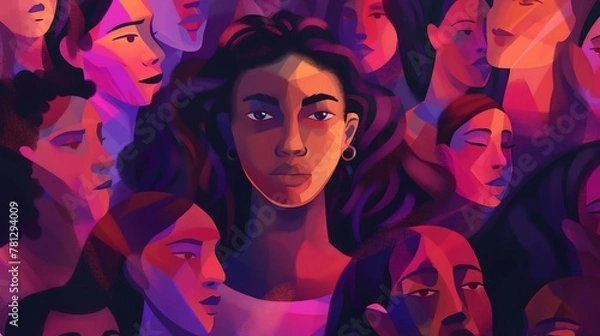 Fototapeta Unveiling Injustice: Combatting Gender-Based Violence Worldwide