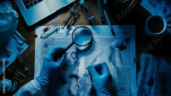 Fototapeta Exploring the Depths of Forensic Analysis