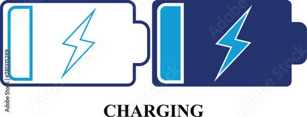 Obraz Charging web icons in line and fill style. Set of high quality Information technology signs for web and mobile app. Colorful Editable icon set of IT and Gadgets.