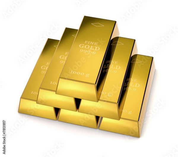 Fototapeta gold bars