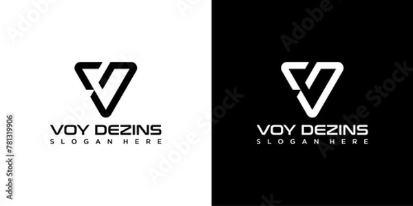 Fototapeta Initial Letter VD Logo Design Vector template element