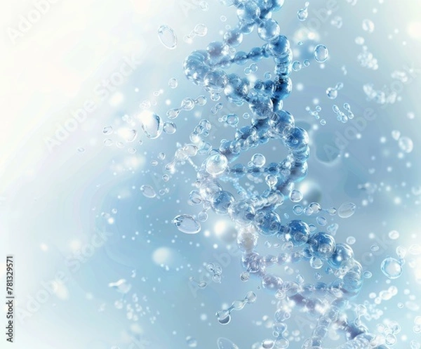 Obraz growth factor molecule concept, cosmetics molecule