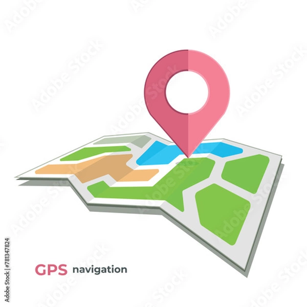 Fototapeta Flat colored location icon. Vector illustration