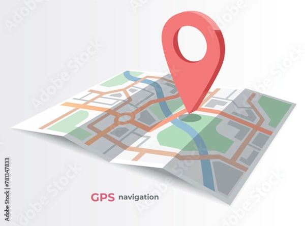 Fototapeta Colored location icon. Vector illustration