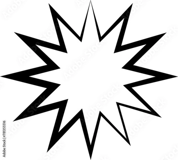 Obraz Star icon set. Geometric shape