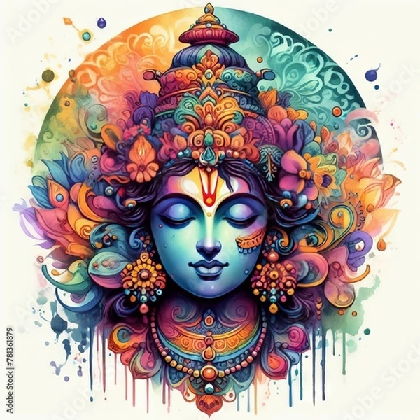 Obraz hindu god  on white