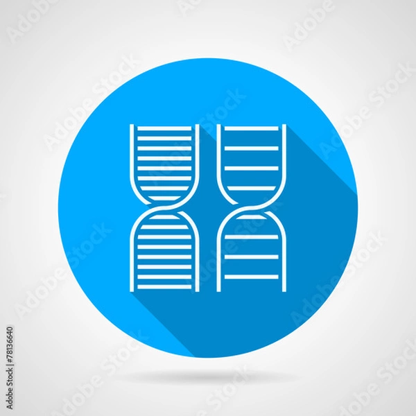 Fototapeta Round vector icon for DNA
