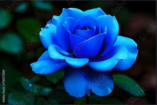 Obraz A blue rose. Generative AI