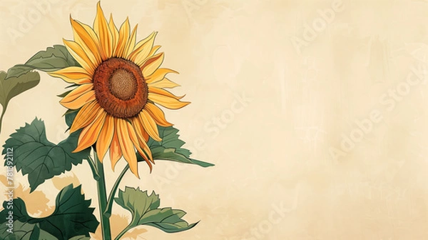 Obraz Simple sunflowers wallpaper