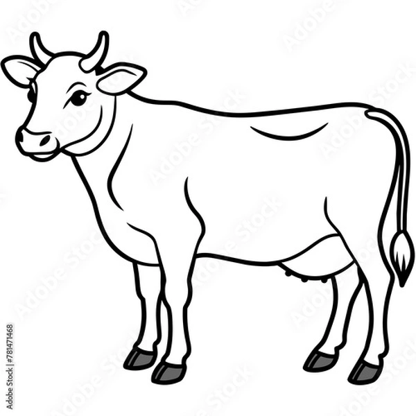 Fototapeta cow vector illustration